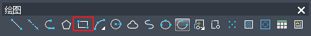 CAD画不同类型的矩形