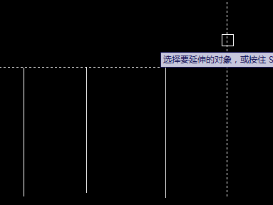 CAD通过shift键切换延伸与修剪命令