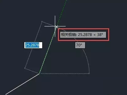 CAD中怎么绘制与未知角度的斜线有一定夹角的直线