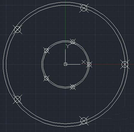 CAD如何绘制轮盘平面图