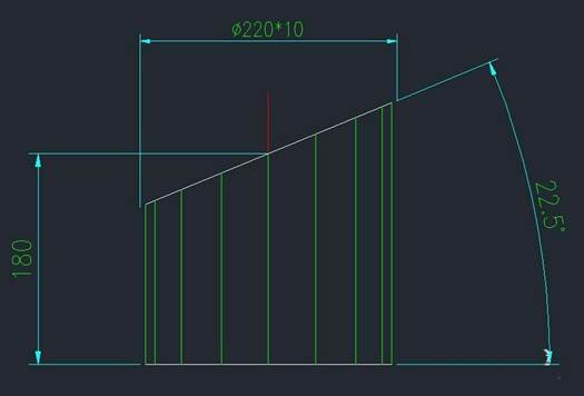 CAD斜截圆管放样下料的教程