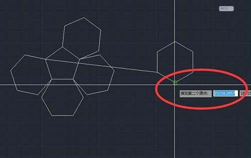 CAD怎么對齊多個六邊形