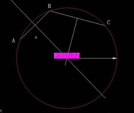 CAD已知三点位置怎么确定圆心