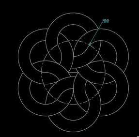怎么用CAD画六连环