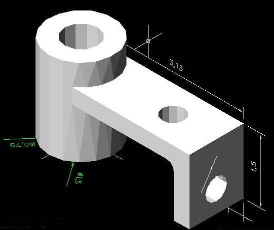 CAD绘制机械零件三维实体