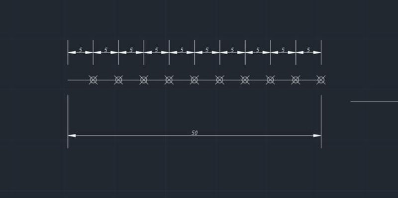 CAD定距等分实例