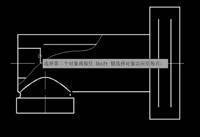 CAD如何绘制两条平行线间的倒圆角